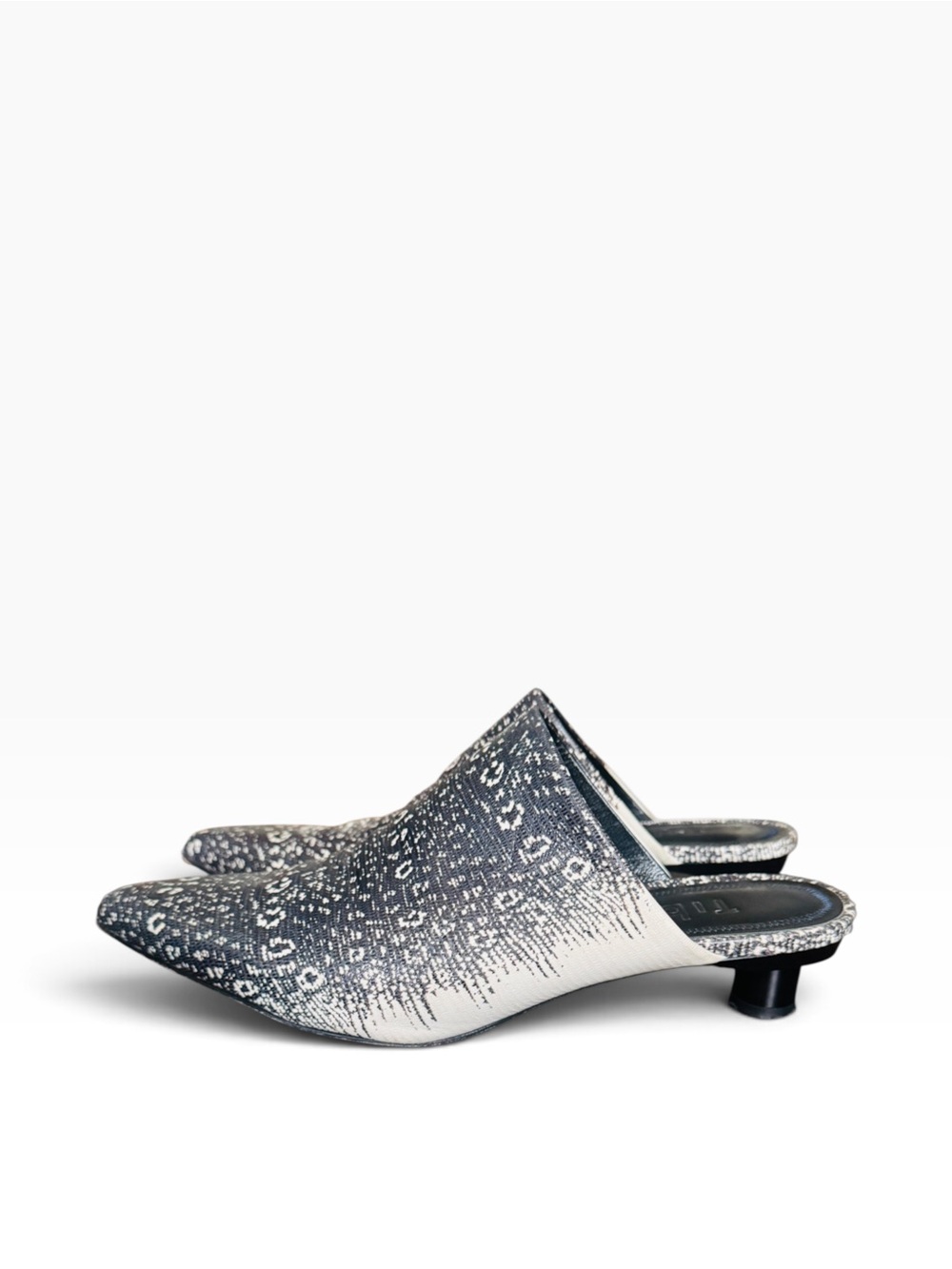 Tibi Juan Lizard Embossed Leather Mules